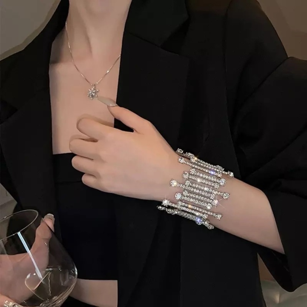 Geometric Zircon Crystal Bracelet